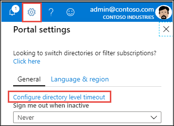 Azure Portal Timeout Setting 1