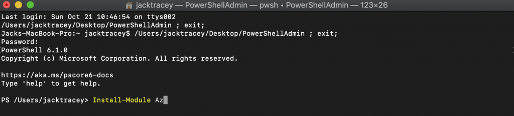 Install PowerShell Az Module Mac Os