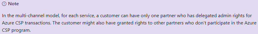 CSP Azure Multi Partner Note 